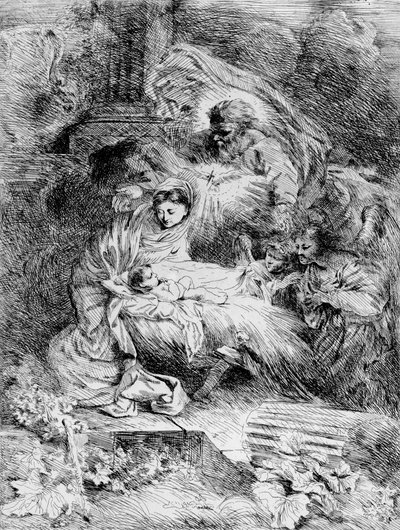 The Nativity, c.1645 by Giovanni Benedetto Castiglione